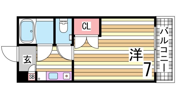 鈴蘭台駅 徒歩2分 3階の物件間取画像